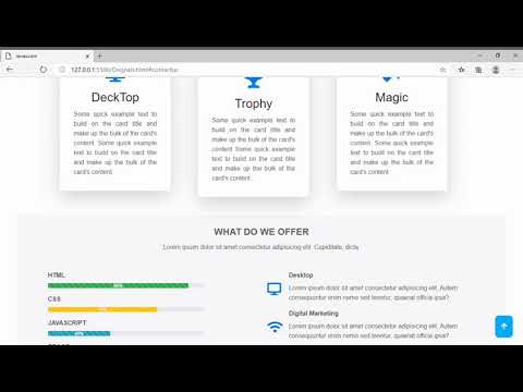 #3 Website Template using HTML, CSS, Bootstrap, 3%JAVASCRIPT,  2%JQUERY...