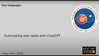 "Automating wiki tasks with ChatGPT" - Tina Tenbergen