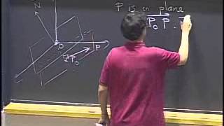 Lec 4, Vector Algebra, Square Systems, Equation of Plane Plane through a point