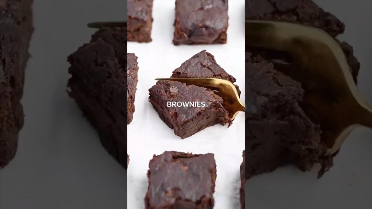 🍫3 ingredient Low Sugar Brownies are guaranteed to satisfy your sweet tooth 😍🤤