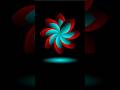 Flower Blue and Red in CorelDRAW #coreldraw #graphicdesign #logo #design