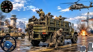 Simulasi Mengemudi Truk Tentara Offroad 3D - Game Kargo Truk Tentara AS 2026 - Gameplay Android screenshot 1