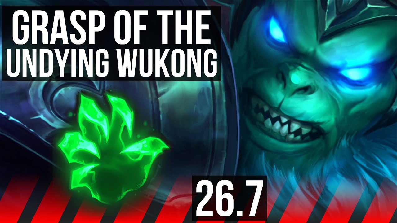 Watch Wukong carry their team against Yone in Korean Master! 
Highlights: Rare keystone: Grasp Of The Undying. 
Learn what runes to use, what items to build, understand how to lane, teamfight, and outplay your opponents as #Wukong. 
/// #LeagueOfLegends high elo replay 
 
Thank you for watching! 
Did you learn something new? Share it in the comments! 
If you liked this video, please leave a thumbs up, if you disliked it, be sure to give me feedback in the comments. I appreciate your support! 
 
~~~| DOMISUMREPLAY |~~~ 
High elo replays for every role and champion. Improve your gameplay. Many uploads per day. 
 
~~~| WATCH MORE |~~~ 
Main channel: https://www.youtube.com/channel/UChkYqBSmrYsPjOTK2N4pdWg?sub_confirmation=1 
Wukong channel: https://www.youtube.com/channel/UCcvz0UDvk6JWAugOA9AAckw?sub_confirmation=1 
 
More replays of: 
- Wukong vs Yone: https://www.youtube.com/playlist?list=PLDOnxQ9184lTP_kffYH45qGcnamVoJr-R 
- Wukong TOP: https://www.youtube.com/playlist?list=PLDOnxQ9184lRf8VqveeBNrONkJECaznfM 
 
~~~| MATCH INFO |~~~ 
GAME TYPE: Ranked Solo/Duo 5v5 
REGION: KR 
AVERAGE RANK: Master 
SEASON: Season 2026 
PATCH: 26.7 
 
~~~| SPECTATED PLAYER |~~~ 
CHAMPION: Wukong 
SKIN: Underworld Wukong 
RANK: Master 
RIOT ID: 탑은팀원이밉다 # KR1 
OP.GG: https://op.gg/summoners/kr/%ED%83%91%EC%9D%80%ED%8C%80%EC%9B%90%EC%9D%B4%EB%B0%89%EB%8B%A4-KR1 
RUNES: RESOLVE - Grasp Of The Undying, Demolish, Second Wind, Overgrowth; INSPIRATION - Biscuit Delivery, Cosmic Insight (Attack Speed + Adaptive Force + Health Scaling) 
 
~~~| OPPONENT |~~~ 
CHAMPION: Yone 
SKIN: T1 Yone 
RANK: Master 
RUNES: PRECISION - Lethal Tempo, Triumph, Legend: Alacrity, Last Stand; RESOLVE - Bone Plating, Shield Bash (Attack Speed + Adaptive Force + Health Scaling) 
 
I am not one of the summoners playing in the matches uploaded to this channel, so I am unfortunately unable to answer questions about decisions made by the summoners in the game. 
 
played at 2026-04-01 07|44|53 (CEST); rec on wd-tiger at 2026-04-04 23|20|39 (CEST); mtdt at 2026-04-04 23|53|00 (CEST); KR-8156927553-TOP-BLUE