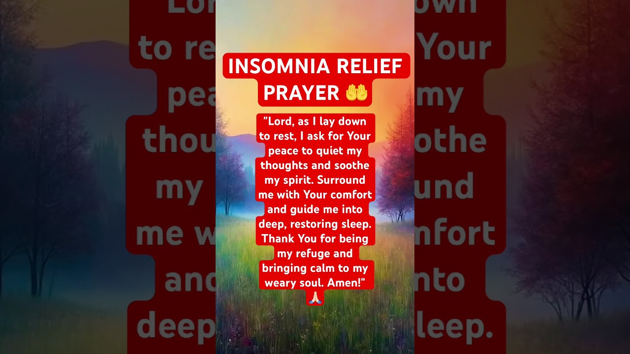 INSOMNIA RELIEF PRAYER 