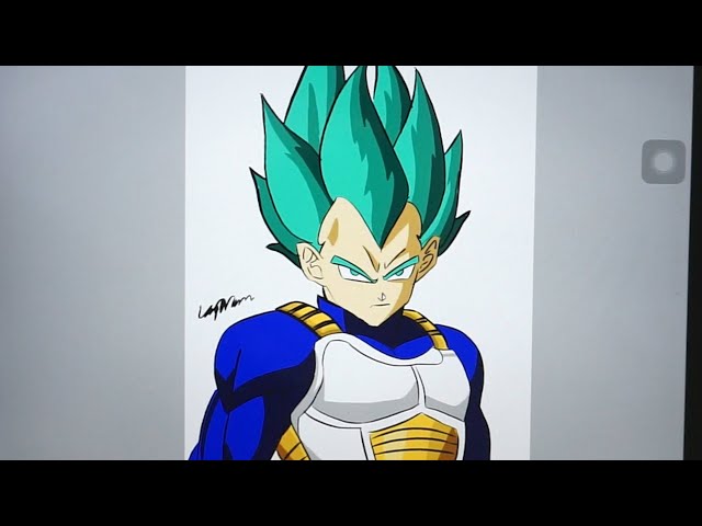 Goku ssj BLUE.cores oficiais do mangá - ibisPaint