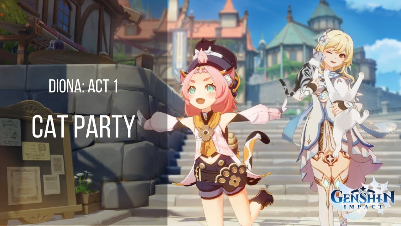 Diona's Hangout Event | Act 1: The Cat and the Cocktail | Ending 1: Cat Party