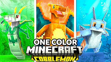 I Spent 100 Days in ONE COLOR Pokémon Minecraft VS. my Rival! (Duos Cobblemon)