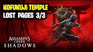 Kofukuji Temple Lost Pages Locations Assassins Creed Shadows