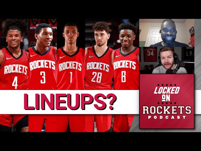 Rockets Starting Line Up Hakeem Olajuwon Signed Autographed Rockets