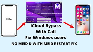 iCloud bypass with call fix tool for Windows!MEID and No MEID supported.