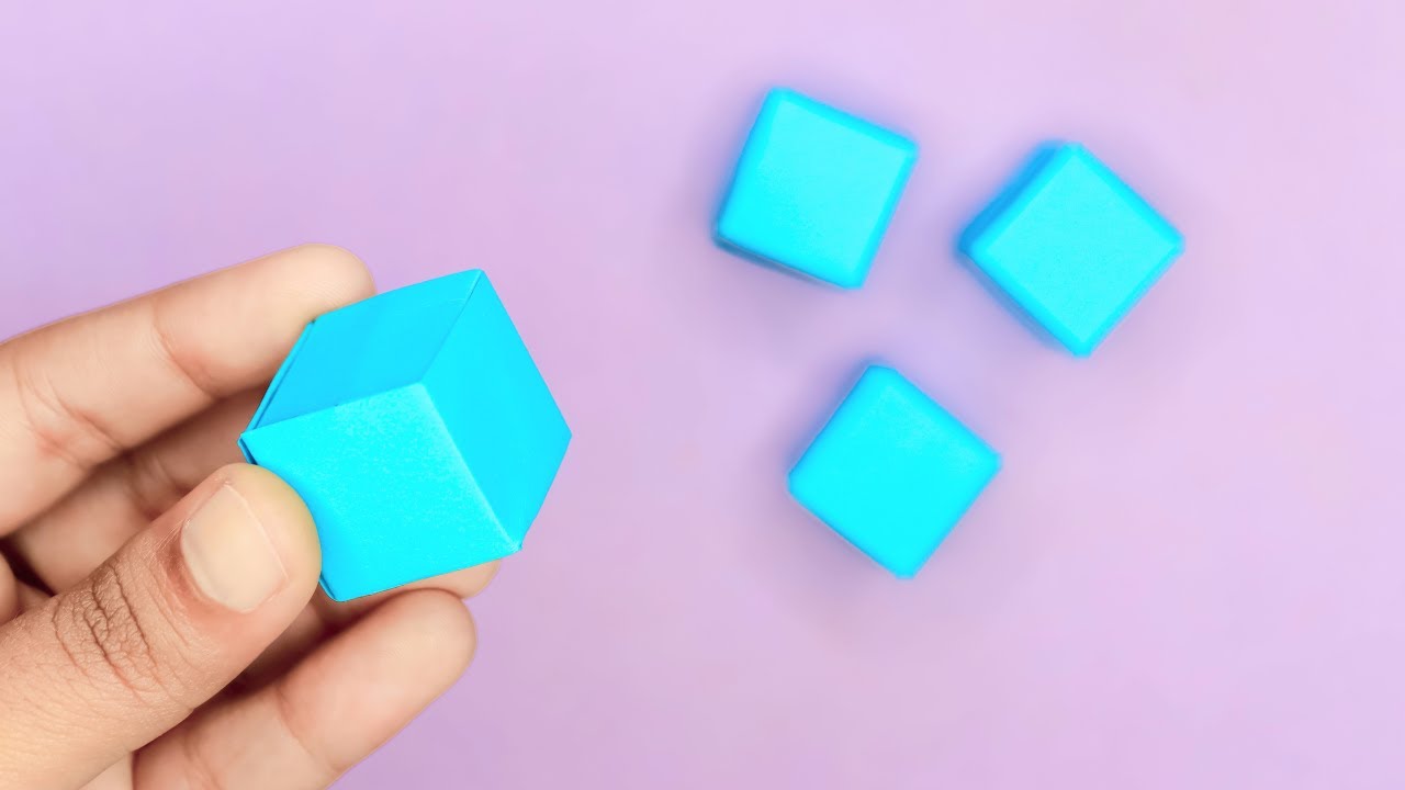 Comment faire un cube en papier facilement - YouTube