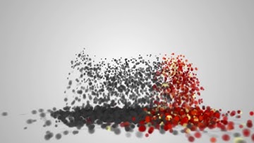 3D Particles Logo Build Up & Break Apart Intro