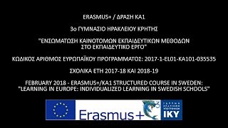 Learning in Europe - Individualised Learning in Swedish Schools