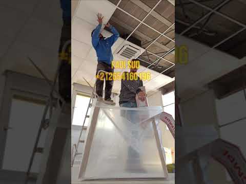 Pose d'une ossature de faux plafond démontable 60x60 en BA13
