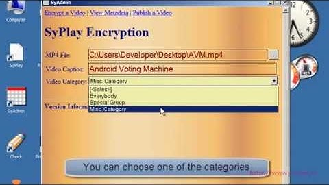 Encrypting a File and Publishing | Vide Encryption Software