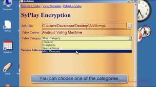 Encrypting A File And Publishing Vide Encryption Software