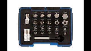 LASER Torx Plus Bit-Satz, 9-teilig, Für 3/8 Zoll D-Steckschlüssel – TP10 Bis TP50