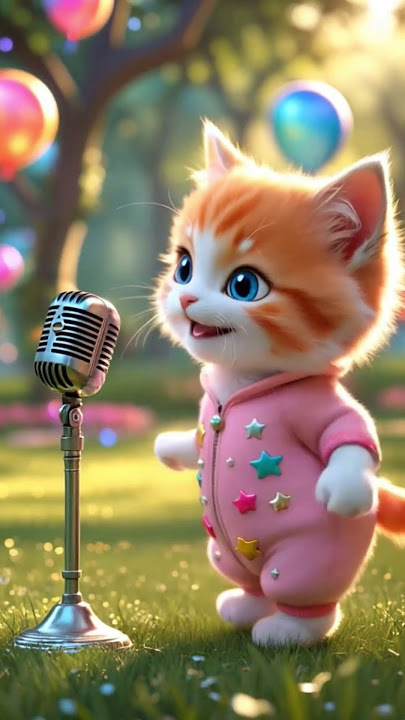 Kucing Nyanyi Pok ame ame belalang kupu kupu #kucing #fypshorts