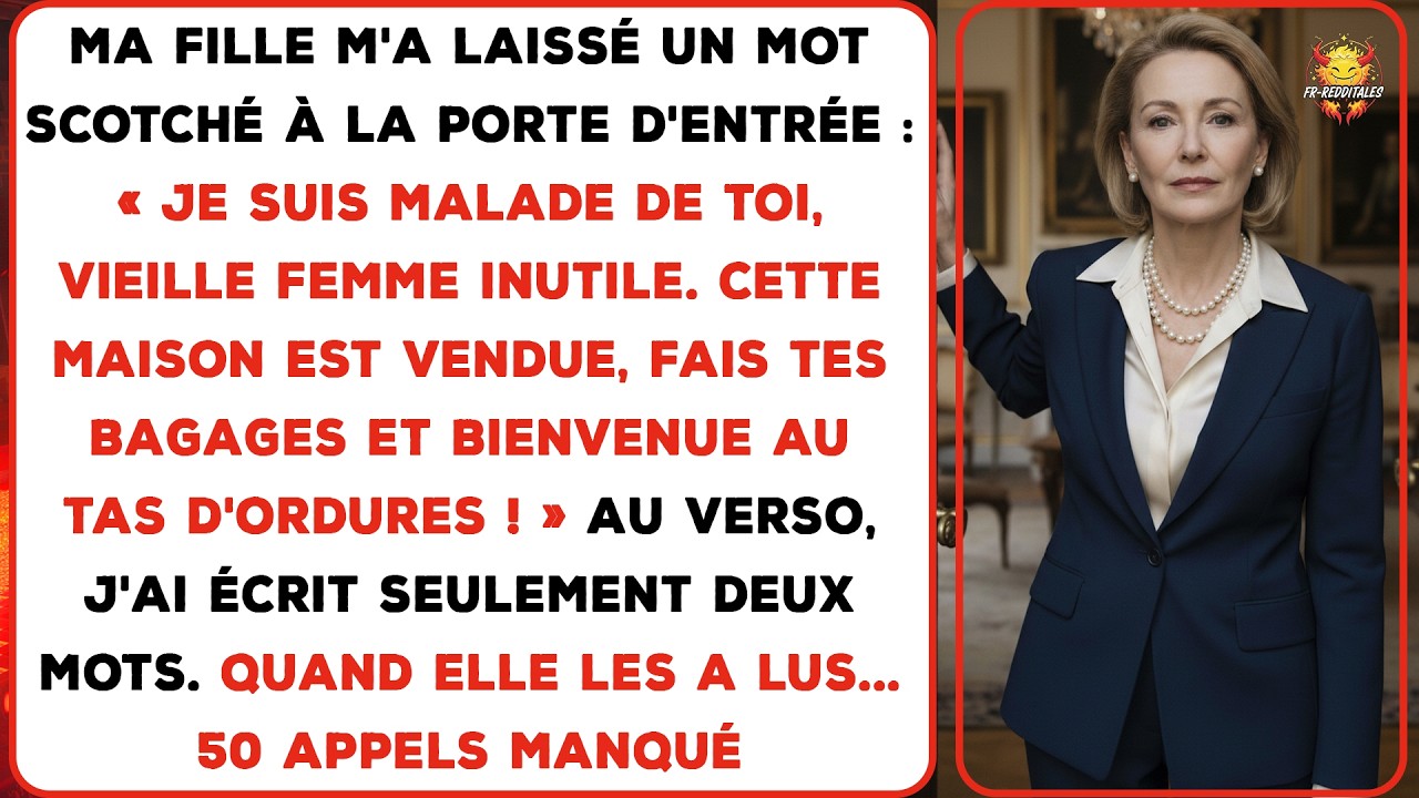 « Ta place est à la poubelle ! » A dit ma fille en me chassant de la maison — J'ai répondu par...