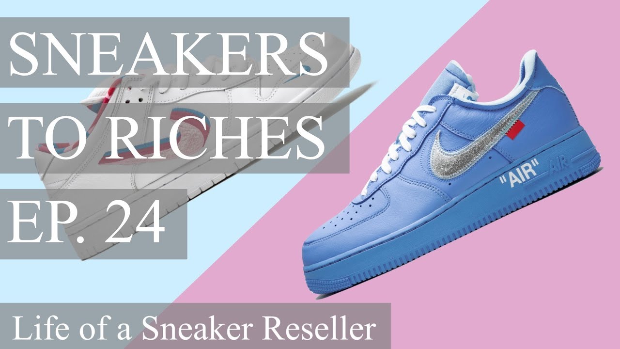 reseller แปลว่า  Update New  Sneakers To Riches Ep 24 - OFF WHITE Air Force MCA / Parra SB DUNK - Reselling Shoes Vlog 2019