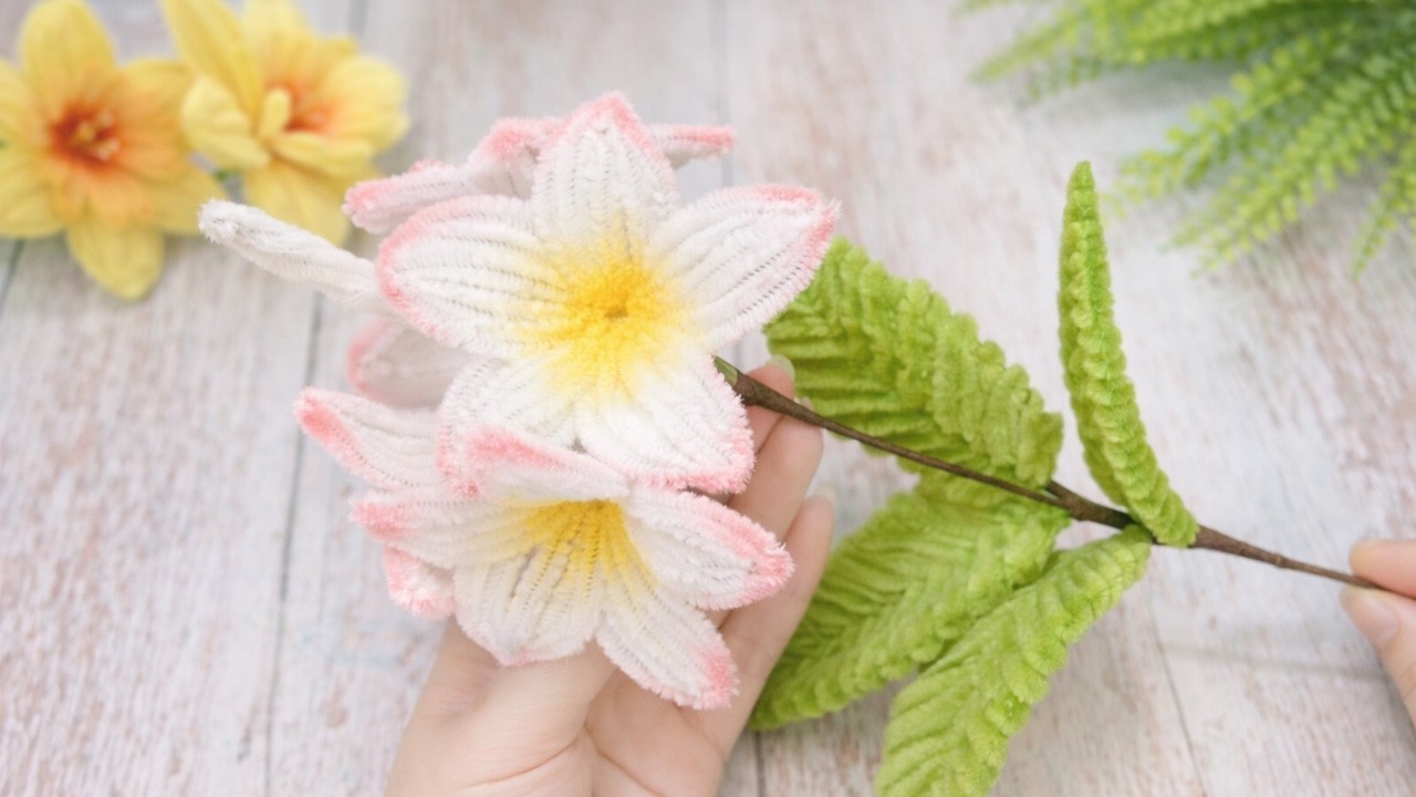 モールパイプでプルメリアを作る超簡単テクニック！