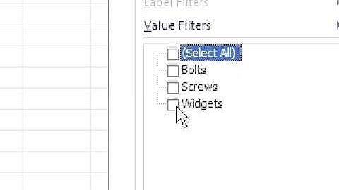 Excel 2007 Pivot Tables