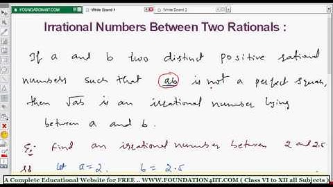 Irrational Numbers Between Two Rational Numbers || Class 9 Maths ICSE ||