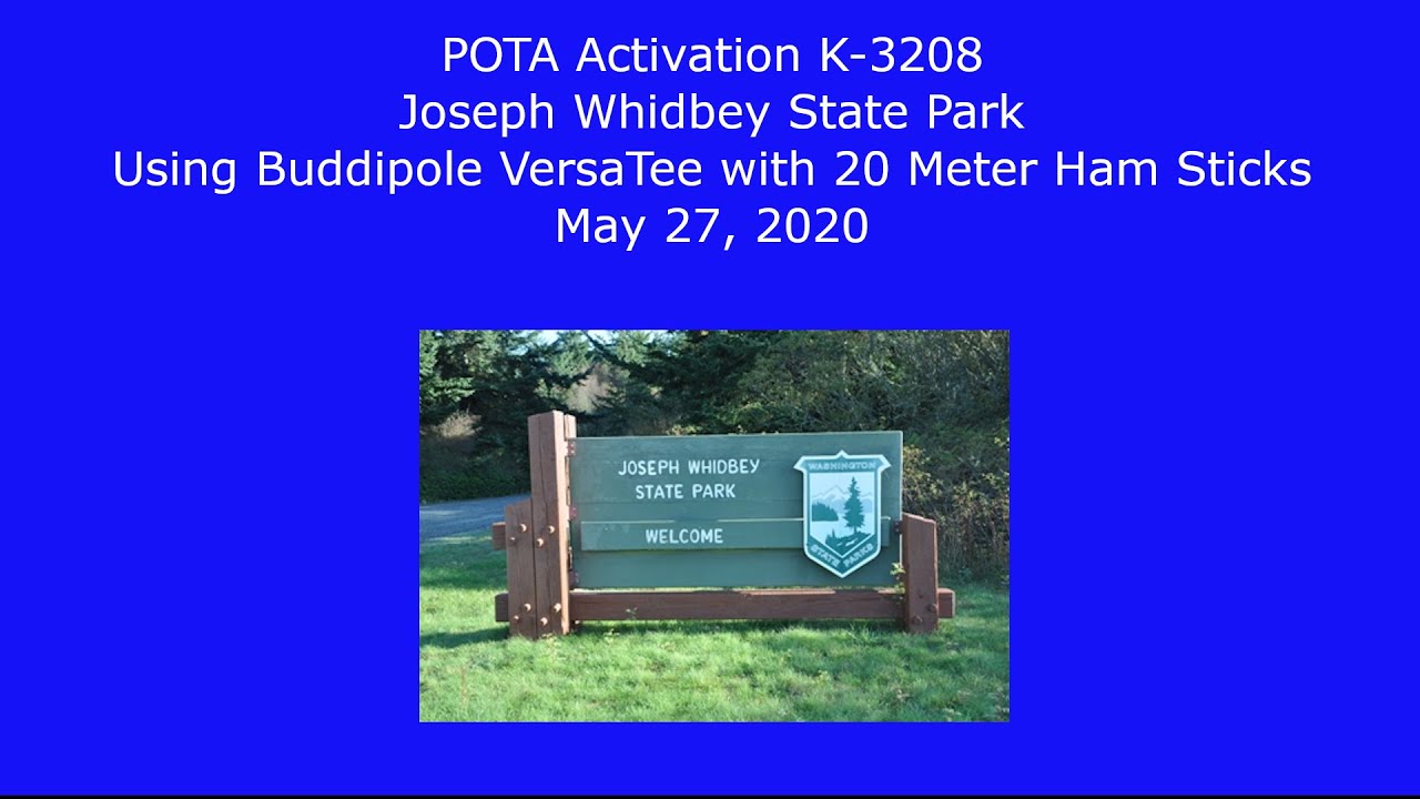 POTA Activation of Joseph Whidbey State Park using Portable Ham Radio