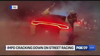 Indianapolis police crack down on "spinning," illegal street racing