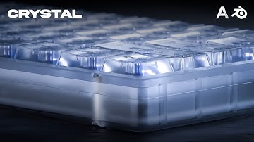 Crystal Keyboard Portfolio Product Animation - Blender 3D