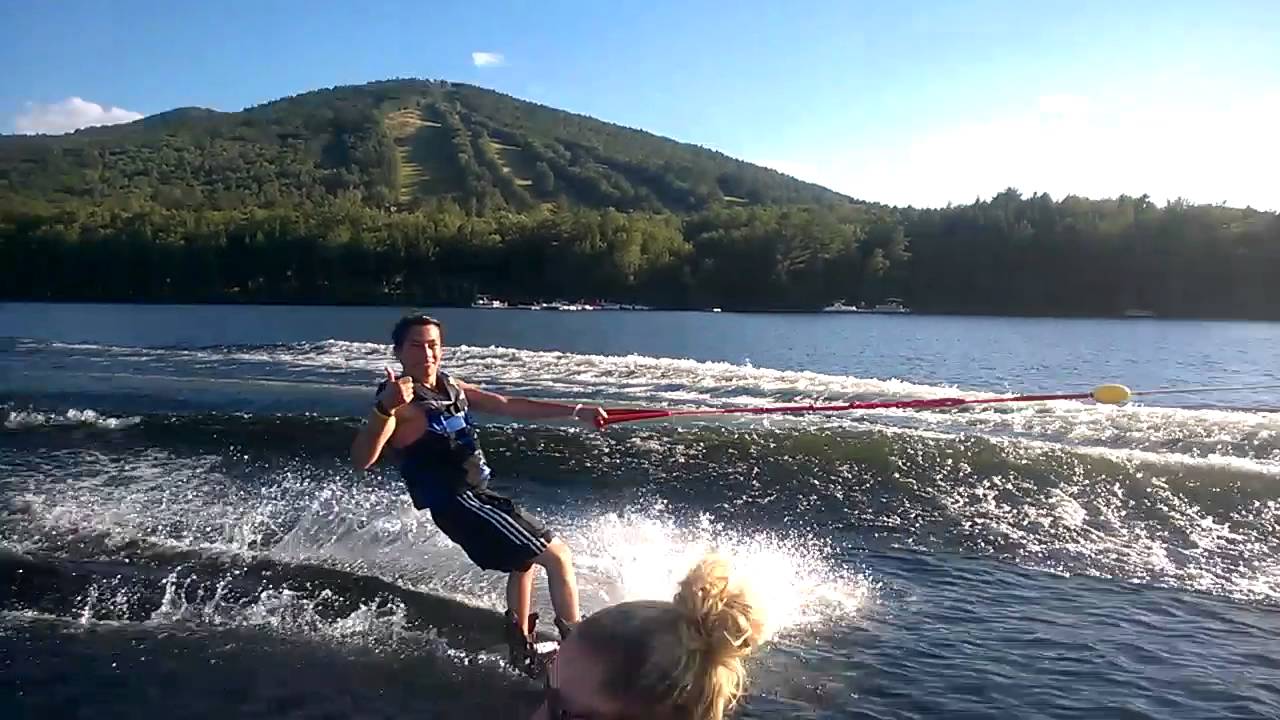 wakeboarding moose pond in Maine YouTube