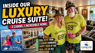 The Most Luxurious Cruise Suite Ever? 🛳️ Villa Vie Odyssey Tour + Happy Hour Vibes