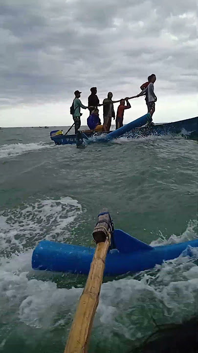 Tes kecepatan dengan gelombang besar #nelayan