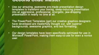 Leafs Cells PowerPoint Template by PoweredTemplate.com