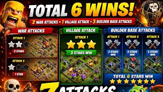 7 ATTACKS 😱 | War + Village + Builder Base Gameplay | Clash of Clans