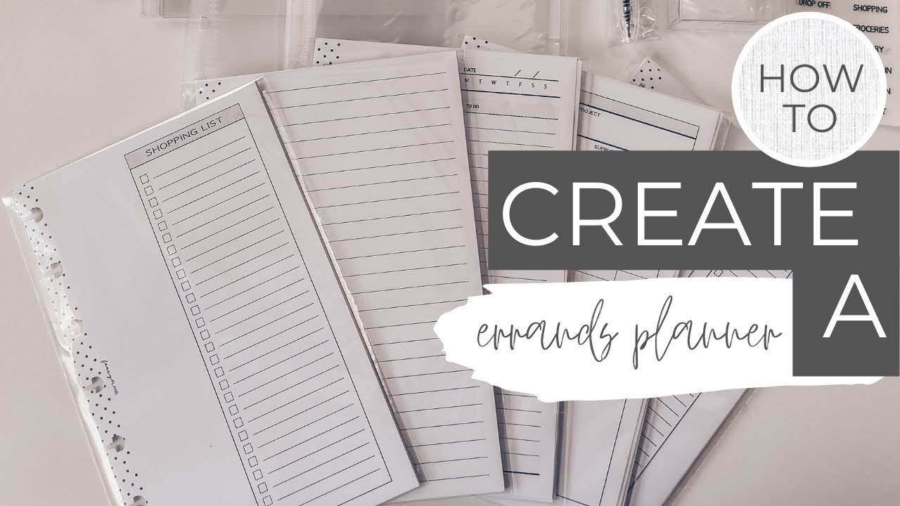 How To Create An Errands / On The Go Planner | At Home With Quita