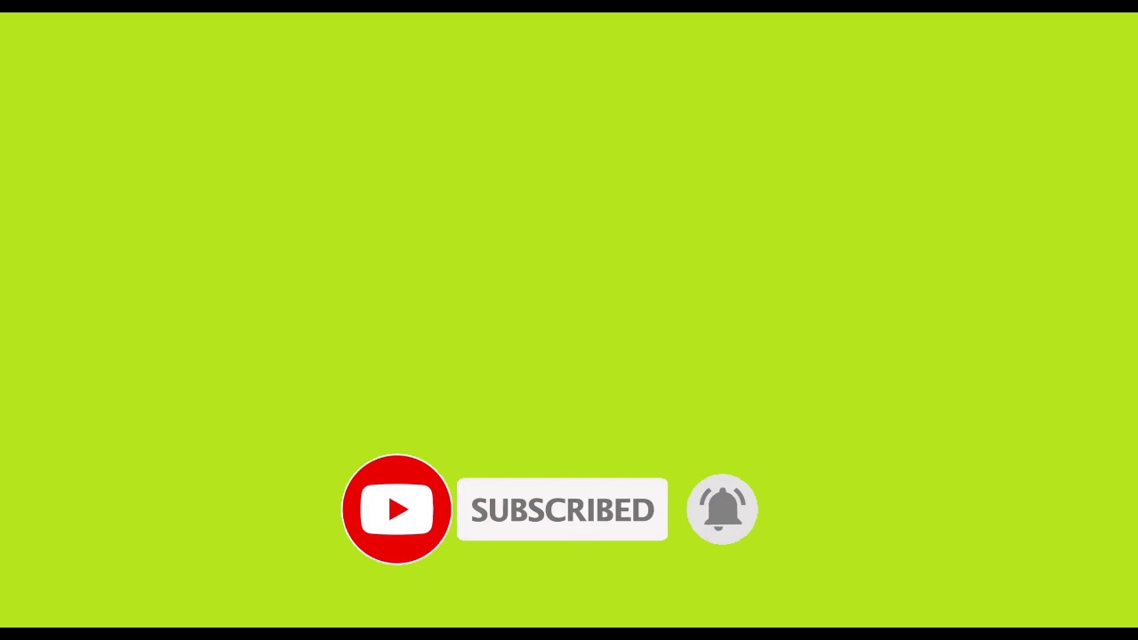 subscribe and bell icon click animation green screen effect copyright free