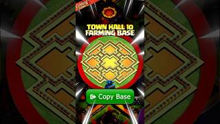 BEST TH10 FARMING BASE LINK! #clashofclans #coc #th10 #th10base