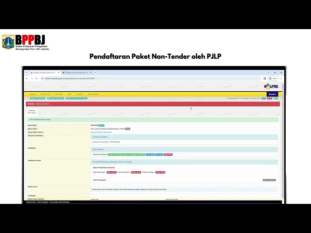 tutorial Pendaftaran Paket non-tender pjlp class=