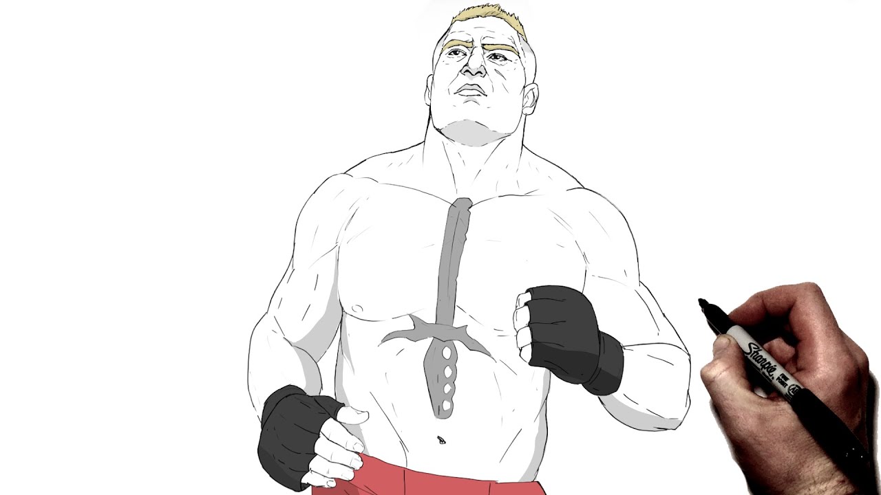 How To Draw Brock Lesnar | Step By Step