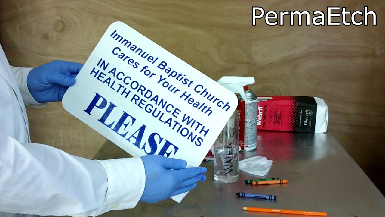 PermaEtch Permanent Outdoor Signs, by Anytime Sign - Solvent, Wipe and Scratch tests