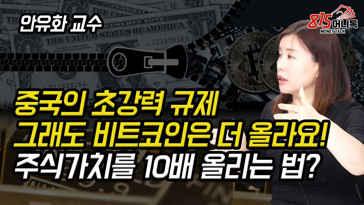 중국이 초강력 규제해도 비트코인은 더 오를 수 밖에 없는 이유? 한국기업 가치를 10배 올릴 수 있다구요? (재테크) 안유화 교수