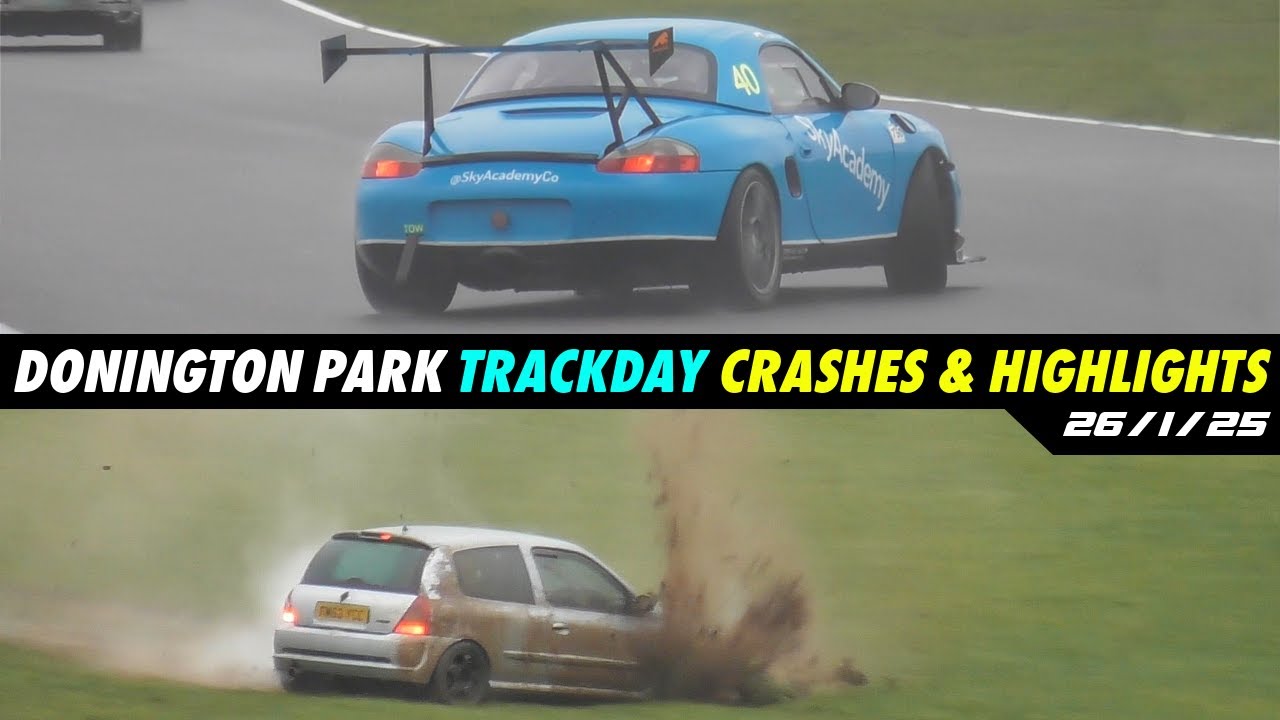 Donington Park Trackday Crashes & Action, Javelin Trackdays, 26/1/25
