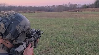 Messing with the Army 25m zero and passive shooting when it's real dark.