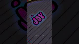 Joy👈Bubble writing✨.        subscribe for more✨#subscribe #bubblewriting #shortsviral