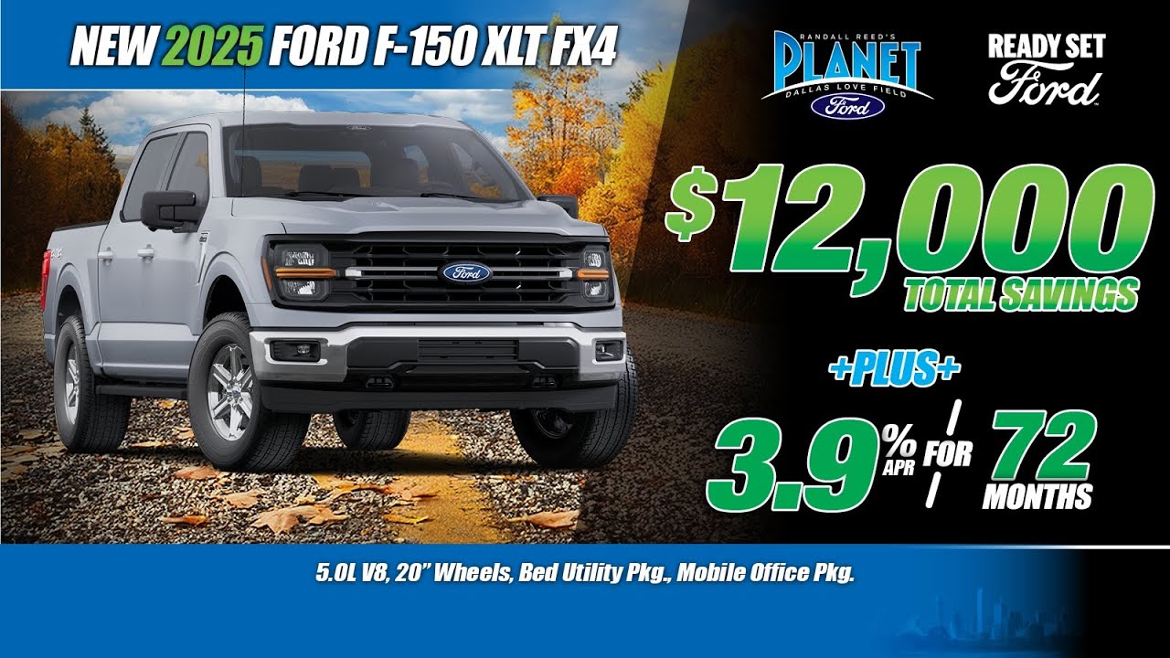 New 2025 Ford F-150 XLT | $12,000 OFF + 3.9% APR for 72m | Ford Dealer in Dallas, TX
