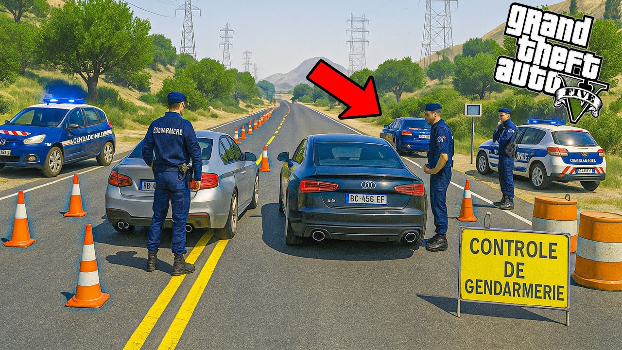 Contrôle Routier sur l'Autoroute avec la Gendarmerie (Arrestation, course poursuite) | GTA 5 Mods