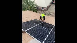 5kva complete solar system powered with 5kwh lithium battery 6unit of 600watt solar panel #solarkits