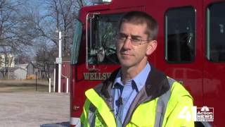 Wellsville Fire Captain talks to reporters about fire that killed young boy