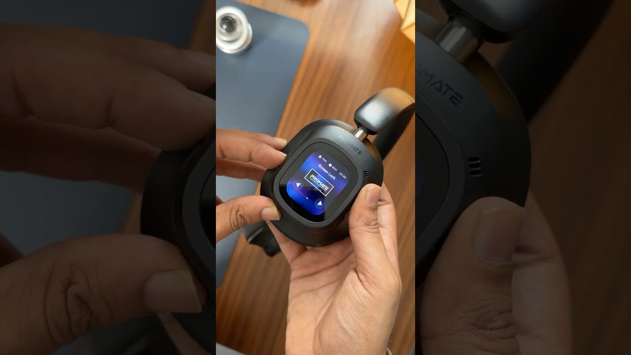 Promate Vutune – Hybrid Anc Headphones With LCD Touch Controller